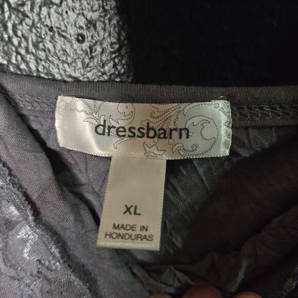 Y2K 2000s Women's Fairy Grunge Crinkle Gray Lace Trim XL Cami Tank Top - Picture 7 of 9